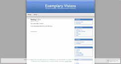 Desktop Screenshot of exemplaryvisions.wordpress.com