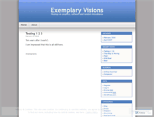 Tablet Screenshot of exemplaryvisions.wordpress.com