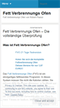 Mobile Screenshot of fettverbrennungsofen.wordpress.com