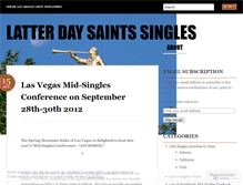 Tablet Screenshot of latterdaysaintssingles.wordpress.com