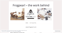 Desktop Screenshot of frogpearl.wordpress.com