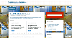 Desktop Screenshot of bayareatechspace.wordpress.com