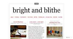 Desktop Screenshot of brightandblithe.wordpress.com