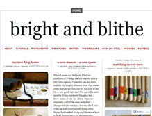 Tablet Screenshot of brightandblithe.wordpress.com