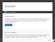 Tablet Screenshot of mozaiksains.wordpress.com