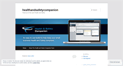 Desktop Screenshot of healthandsafetycompanion.wordpress.com