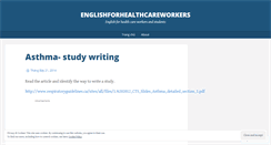 Desktop Screenshot of englishforhealthcareworkers.wordpress.com