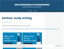 Tablet Screenshot of englishforhealthcareworkers.wordpress.com