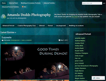 Tablet Screenshot of amandadoddsphotography.wordpress.com