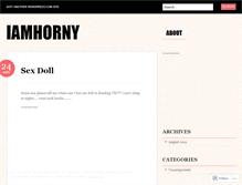 Tablet Screenshot of iamhorny.wordpress.com