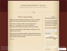 Tablet Screenshot of donnarenfro.wordpress.com