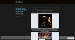 Desktop Screenshot of musicspeak.wordpress.com