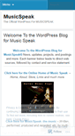 Mobile Screenshot of musicspeak.wordpress.com