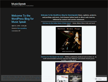 Tablet Screenshot of musicspeak.wordpress.com