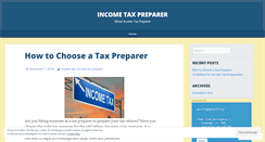 Desktop Screenshot of incometaxpreparer.wordpress.com