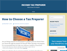 Tablet Screenshot of incometaxpreparer.wordpress.com