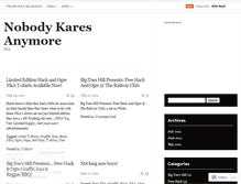 Tablet Screenshot of nobodykaresanymore.wordpress.com