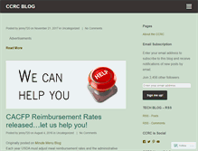 Tablet Screenshot of ccrcblog.wordpress.com