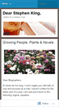 Mobile Screenshot of dearstephenking.wordpress.com