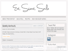 Tablet Screenshot of eatsweatsmile.wordpress.com