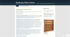 Desktop Screenshot of bookcaseplansonline.wordpress.com