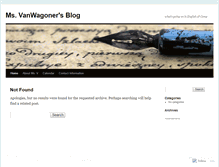 Tablet Screenshot of msvanwagoner.wordpress.com