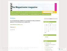 Tablet Screenshot of magazineme.wordpress.com