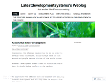 Tablet Screenshot of latestdevelopmentsystems.wordpress.com