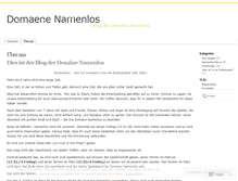 Tablet Screenshot of domaenenamenlos.wordpress.com