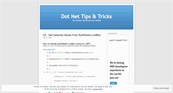 Desktop Screenshot of dotnetdud.wordpress.com