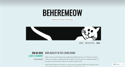 Desktop Screenshot of beheremeow.wordpress.com