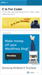 Mobile Screenshot of cisforcoder.wordpress.com