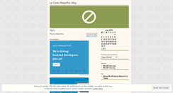 Desktop Screenshot of lacanta.wordpress.com