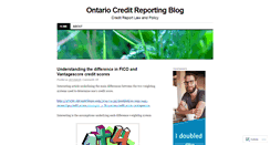 Desktop Screenshot of creditreportingontario.wordpress.com