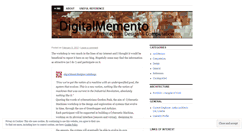 Desktop Screenshot of digitalmemento.wordpress.com