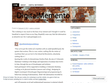 Tablet Screenshot of digitalmemento.wordpress.com