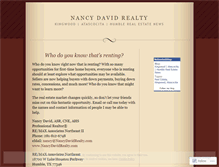 Tablet Screenshot of nancydavidrealty.wordpress.com