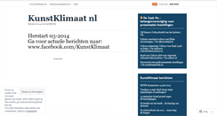 Desktop Screenshot of kunstklimaat.wordpress.com