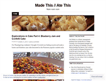 Tablet Screenshot of madethisatethis.wordpress.com
