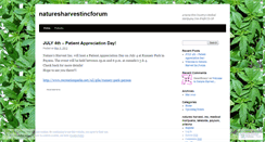 Desktop Screenshot of naturesharvestincforum.wordpress.com