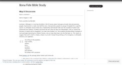 Desktop Screenshot of bonafidebiblestudy.wordpress.com