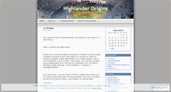 Desktop Screenshot of highlanderorigins.wordpress.com