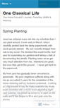 Mobile Screenshot of oneclassicallife.wordpress.com
