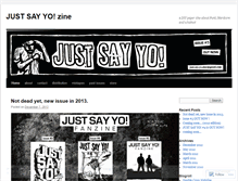 Tablet Screenshot of justsayyo.wordpress.com