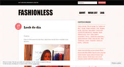 Desktop Screenshot of fashionless.wordpress.com