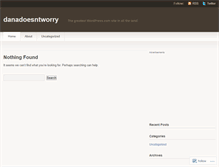 Tablet Screenshot of danadoesntworry.wordpress.com