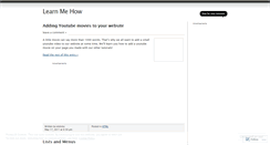 Desktop Screenshot of learnmehow.wordpress.com