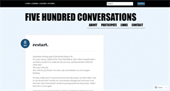 Desktop Screenshot of 500conversations.wordpress.com