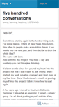 Mobile Screenshot of 500conversations.wordpress.com