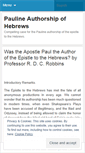 Mobile Screenshot of paulineauthorship.wordpress.com